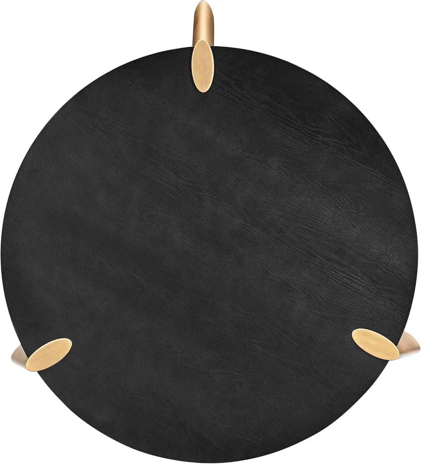 Tribase 47 Inch Round Burnt Black Dining Table Modern from PriceLows™