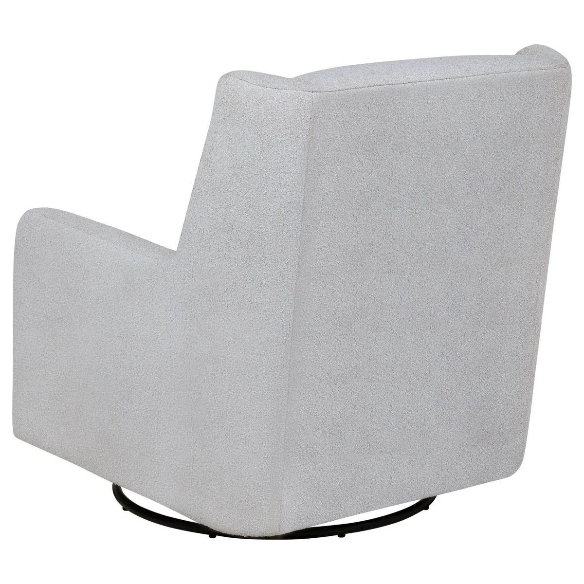 Serra Boucle Upholstered Swivel Glider Dove Glider Chair | 30.25 x 35.5 x 35.75 in | Boucle & Fabric | Grey