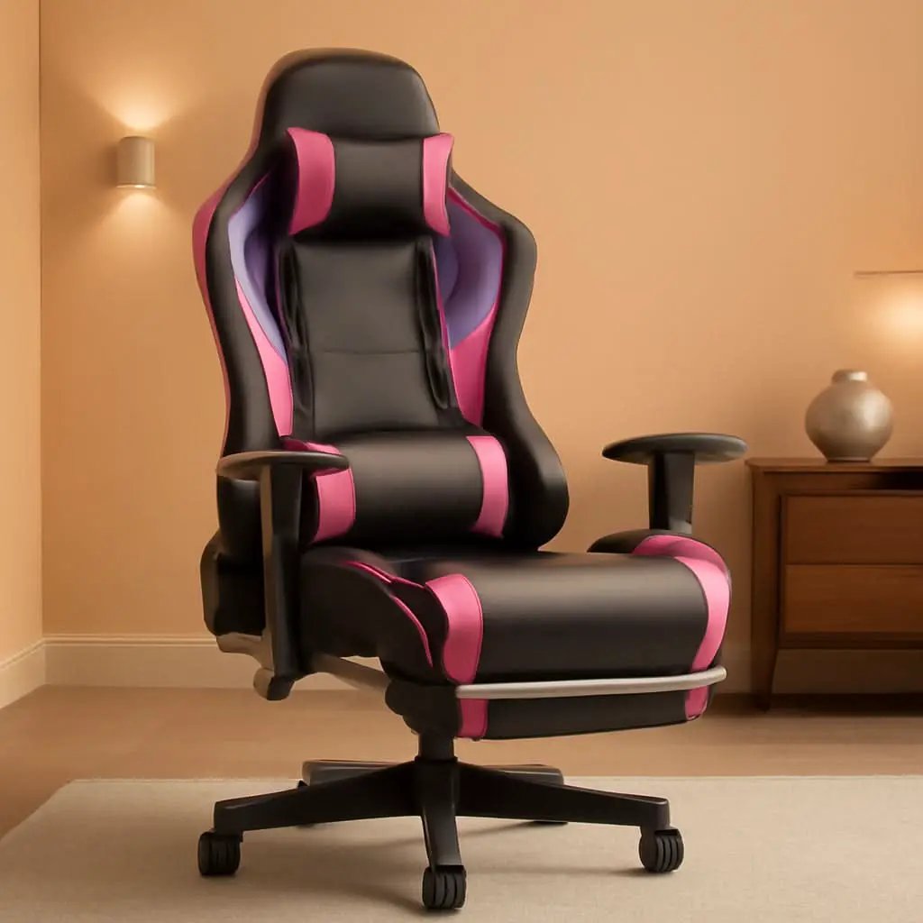 Ergonomic Gaming Chair With Bluetooth Speakers And Footrest from PriceLows™
