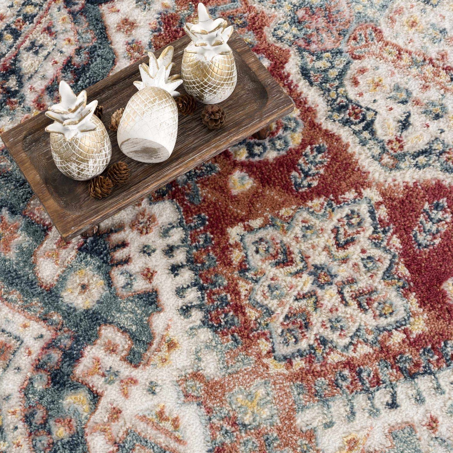 Brend Rust Medallion Area Rug from PriceLows™
