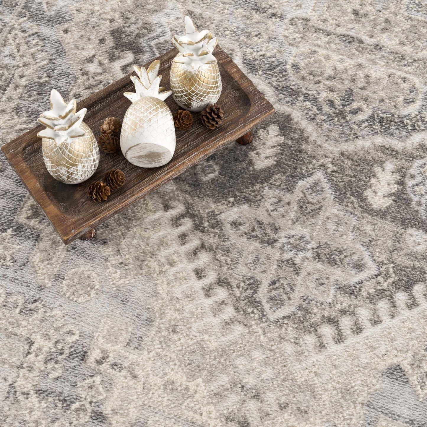 Brend Taupe Medallion Area Rug from PriceLows™