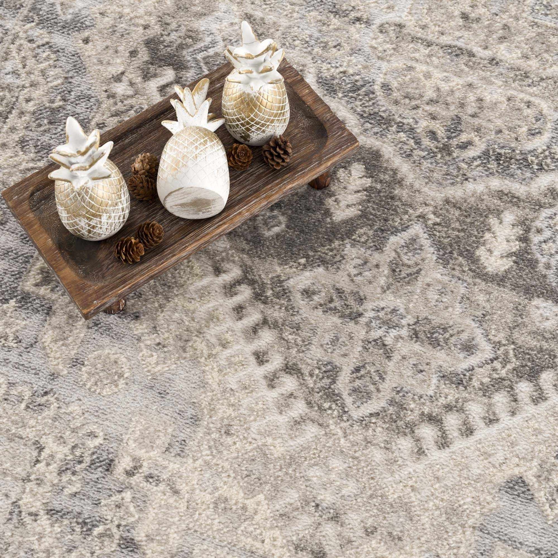 Brend Taupe Medallion Area Rug from PriceLows™