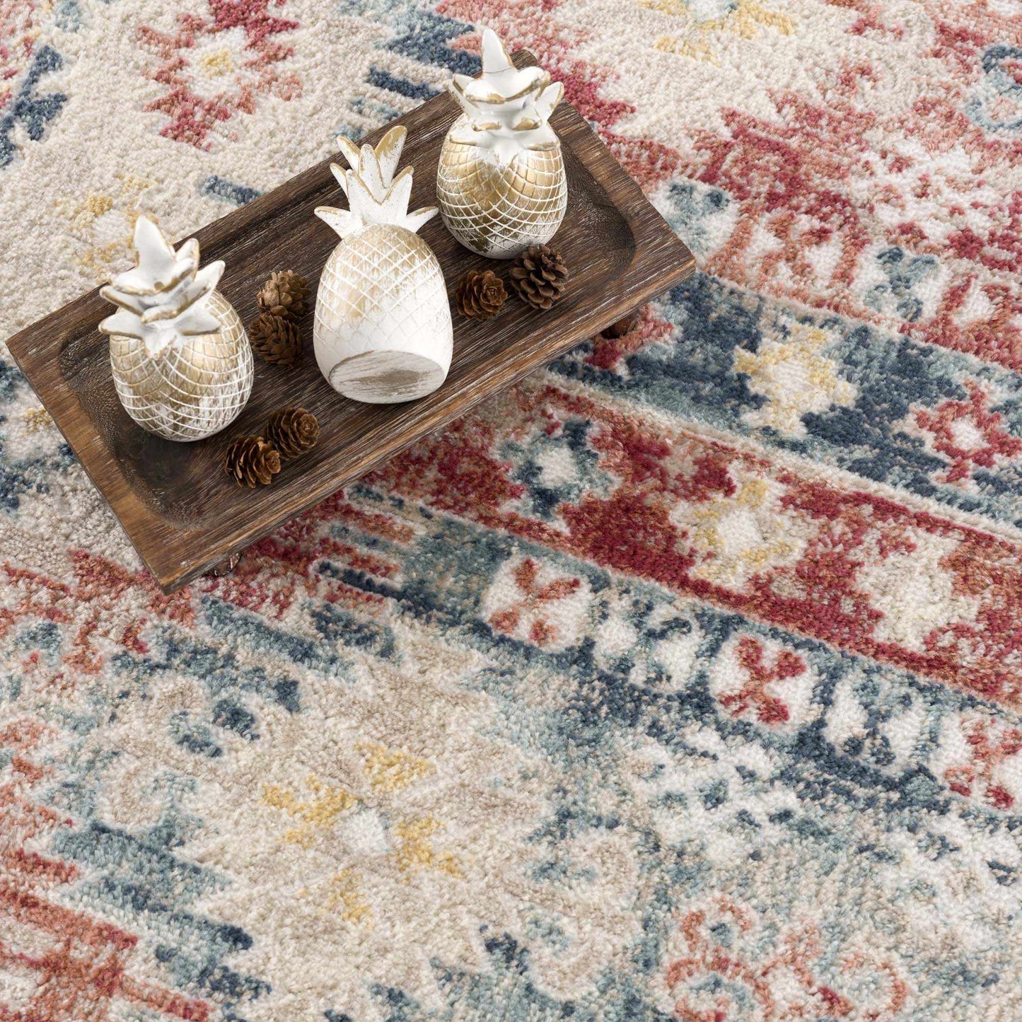 Bindi Blue & Rose Area Rug from PriceLows™