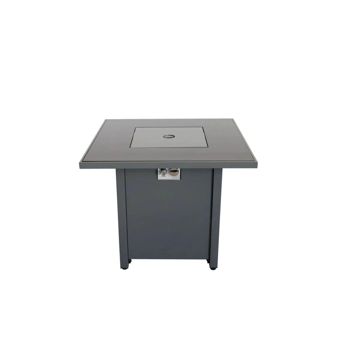 Gray Fire Pit Table | Push-Button Ignition | Robust Steel | Propane Or Natural Gas