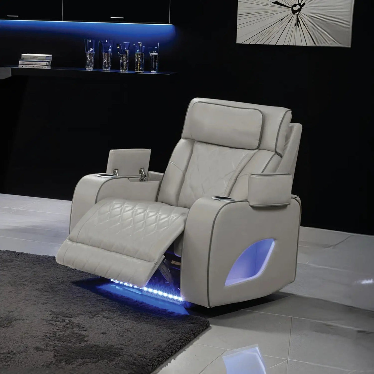 Power Reclining Chair | Vibrating Massage | LED Lighting