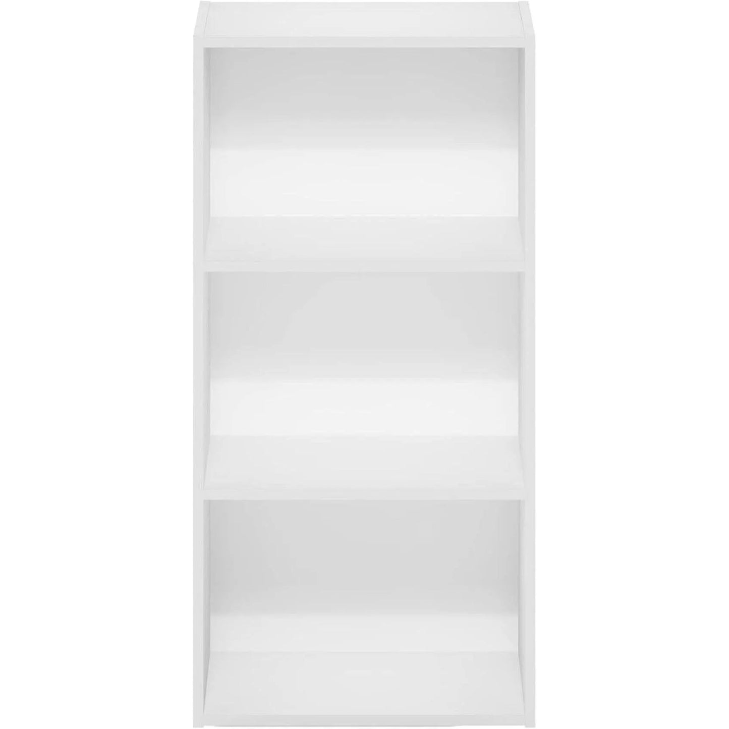 Luder Three Tier Open Shelf Bookcase Bright White Finish from PriceLows™