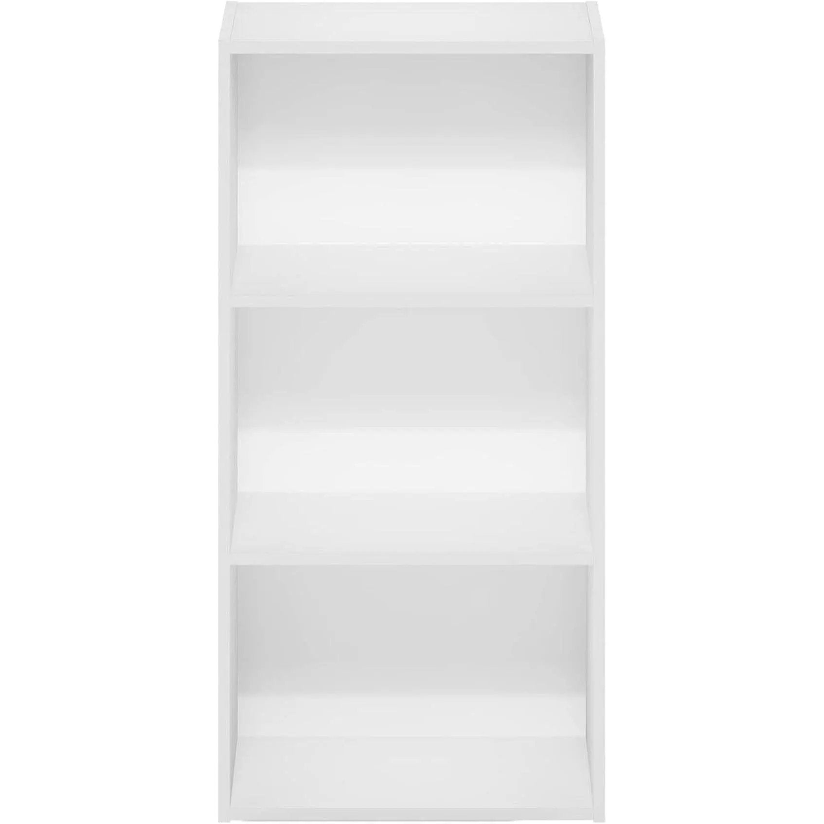 Luder Three Tier Open Shelf Bookcase Bright White Finish from PriceLows™