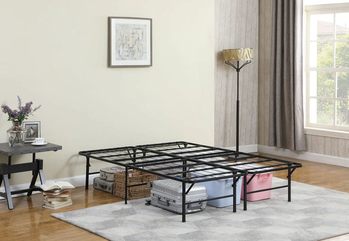 Mabel Metal Full Mattress Support Platform Bed Platform Base | 52 x 73 x 16 in | Steel & Metal | Black