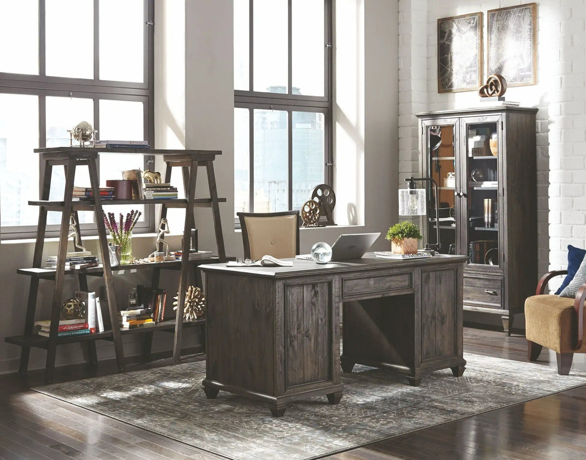 Sutton Place Swivel Chair | 25.75 x 22.5 x 38 in | Veneer | Weathered Charcoal