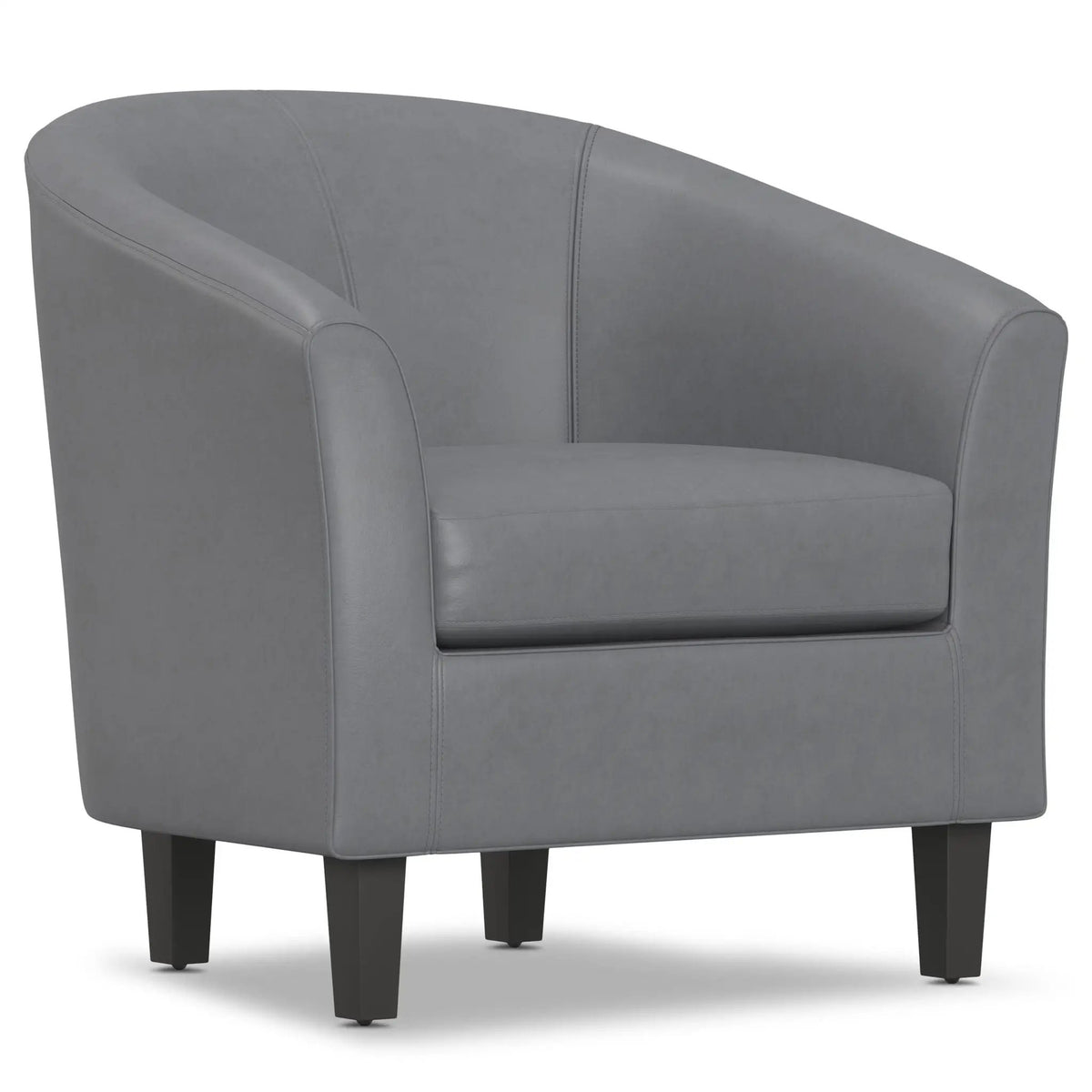 Austin Transitional Tub Chair | Curved Back | Top Stitching Detail | Kiln-Dried Wood Frame