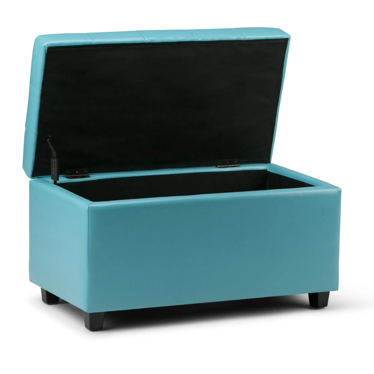 Cosmopolitan Upholstered Storage Ottoman | Child Safety Hinge | Large Interior Storage | 33.5 Inch Length