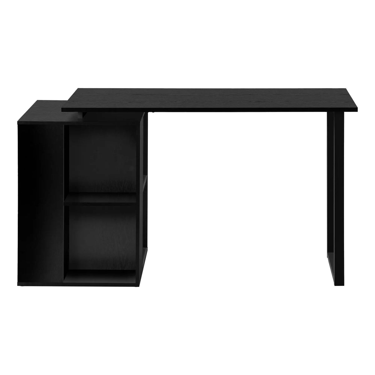 Computer Desk With Bookcase | 55 Inch Width | Left Or Right Setup | 8 Fixed Shelves
