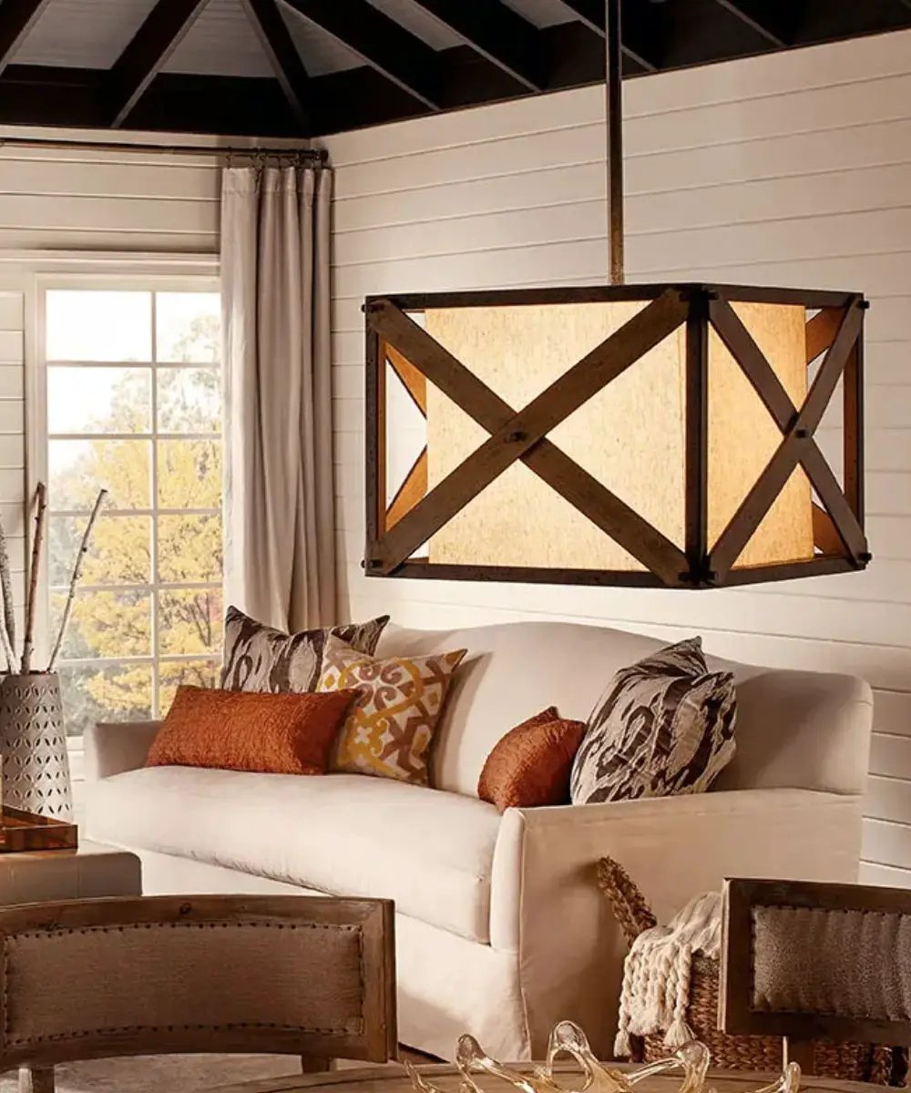 Convertible Ceiling Light | 16 Inch 1 Light | Anvil Iron Finish | Square