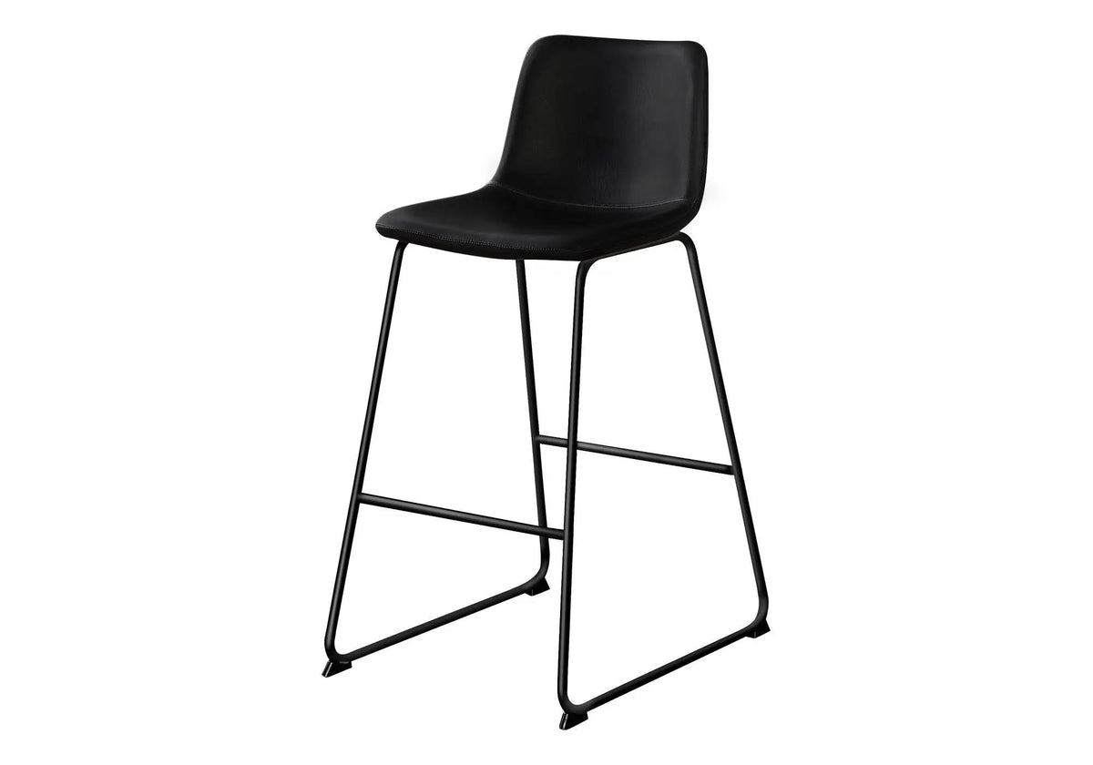 Bar Height Office Chair | Standing Desk Chair | Slim Metal Frame | Contemporary Design