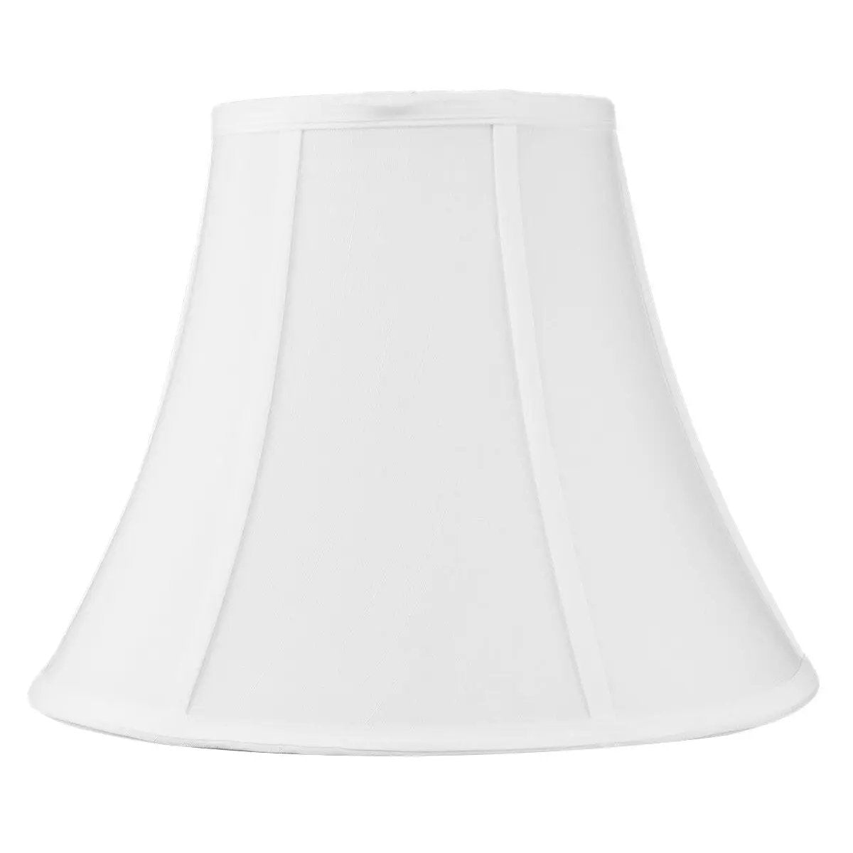 Bell Lampshade | 14W X 11H | White Shantung | Heavy Steel Frame