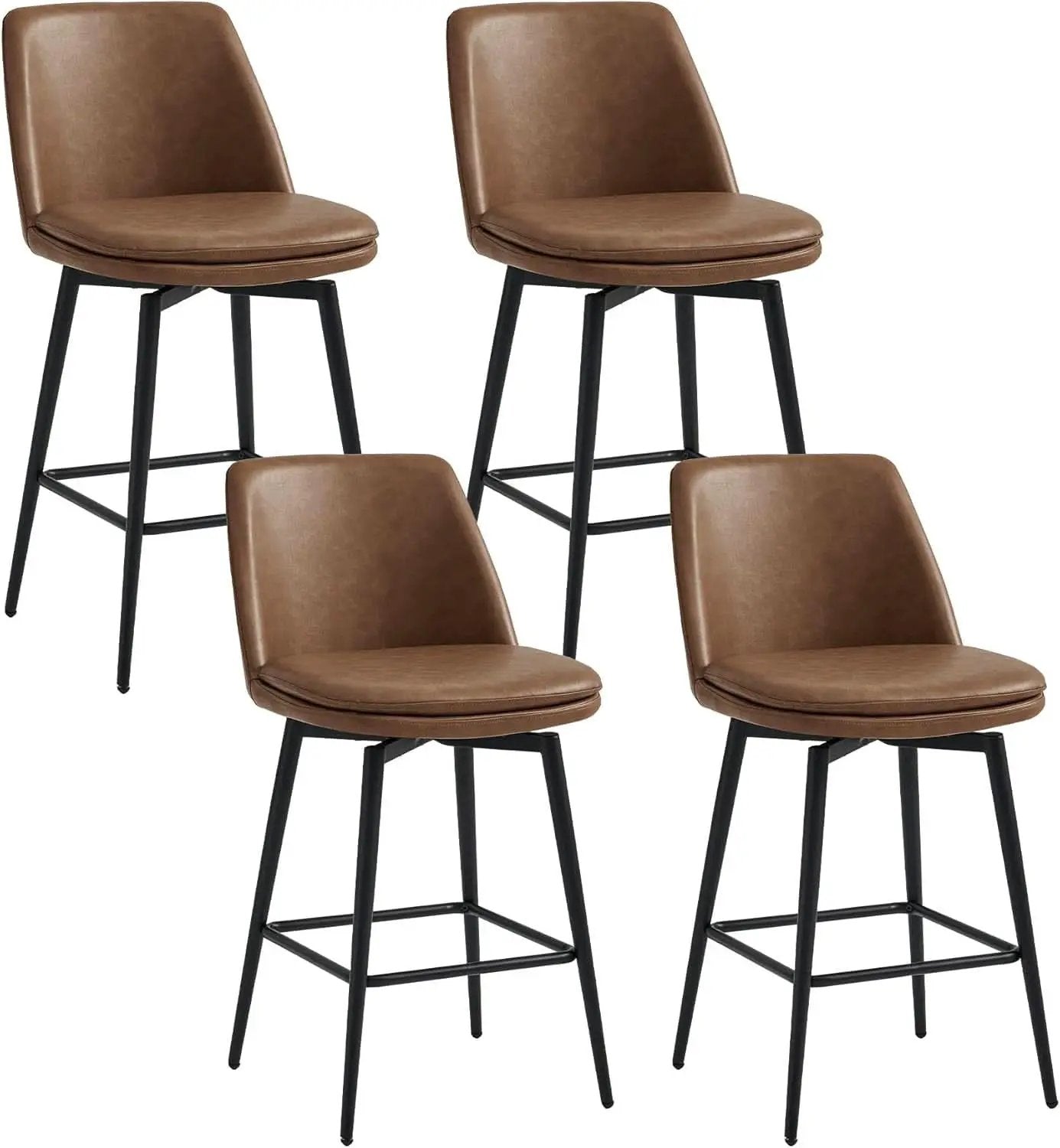 Counter Height Swivel Barstools Set of Four Stylish Comfort from PriceLows™