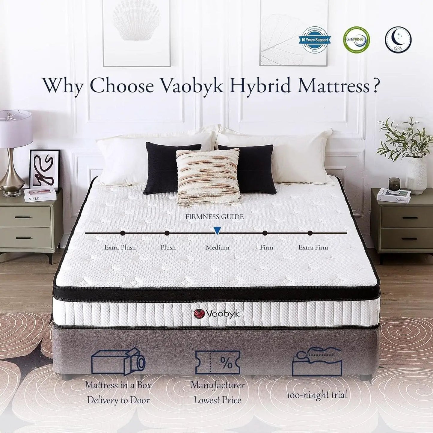 Queen TwelveInch MemoryFoam Hybrid Mattress CertipurUS from PriceLows™