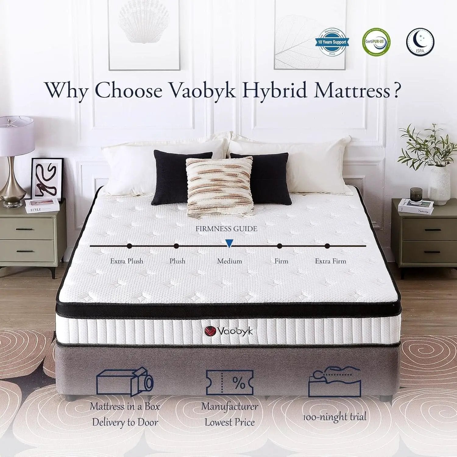 Queen TwelveInch MemoryFoam Hybrid Mattress CertipurUS from PriceLows™