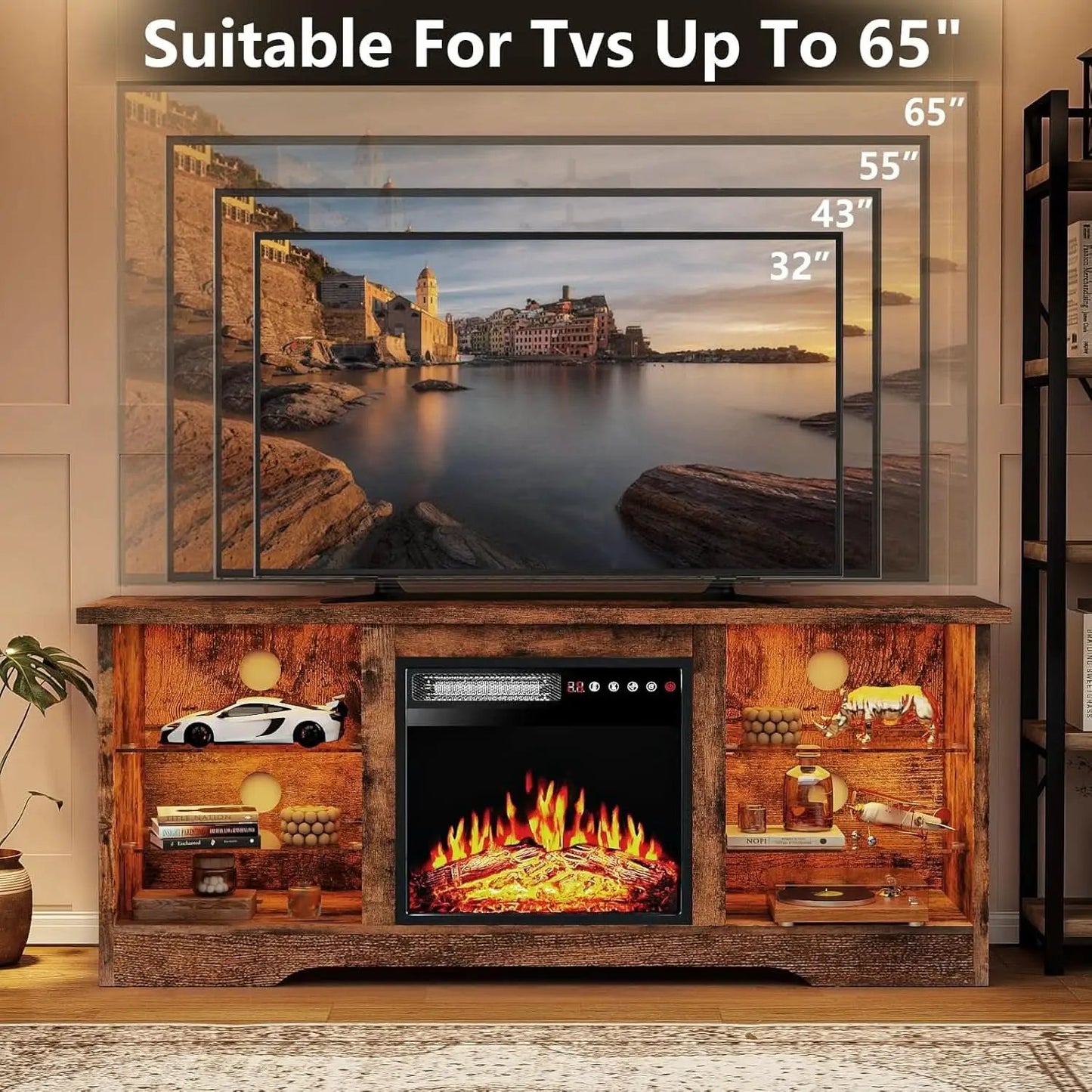 Fireplace TV Stand 18 Electric Fireplace for 65 Inch TVs from PriceLows™