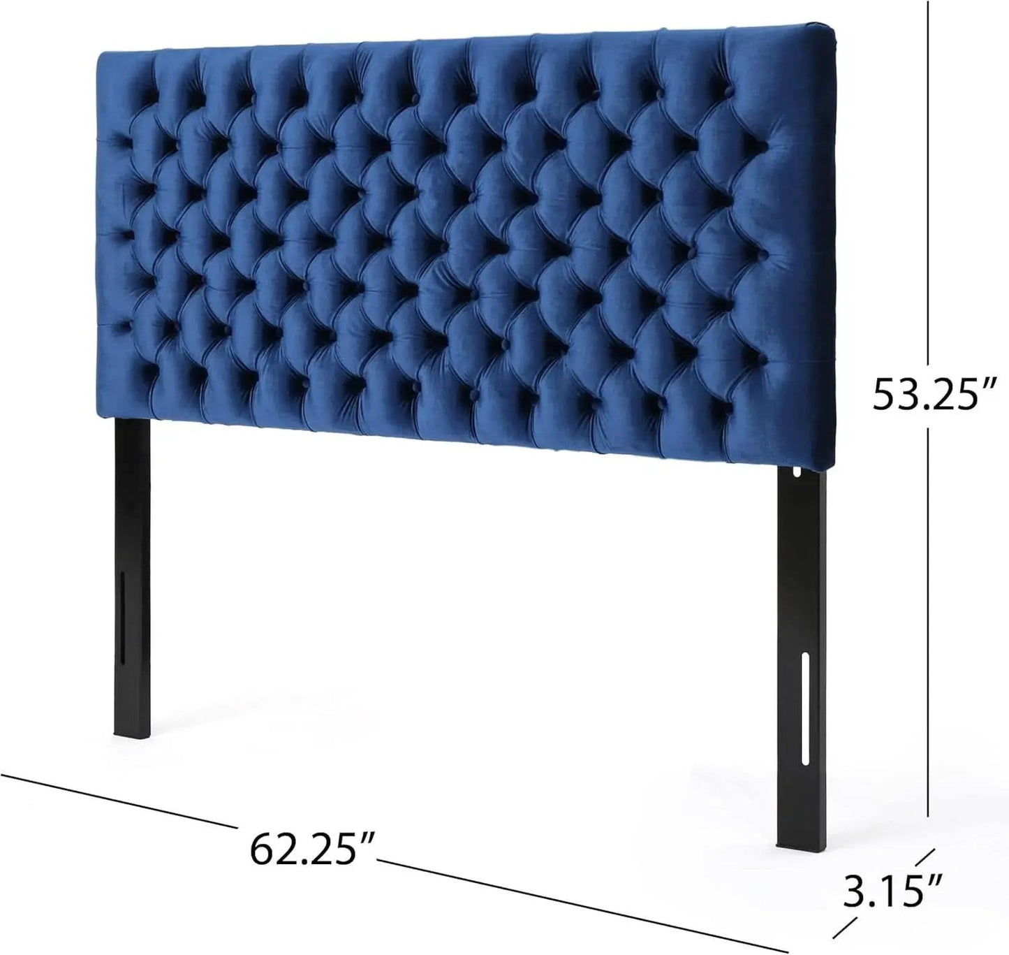 Modern Upholstered Headboard with Adjustable Height and Buttons from PriceLows™