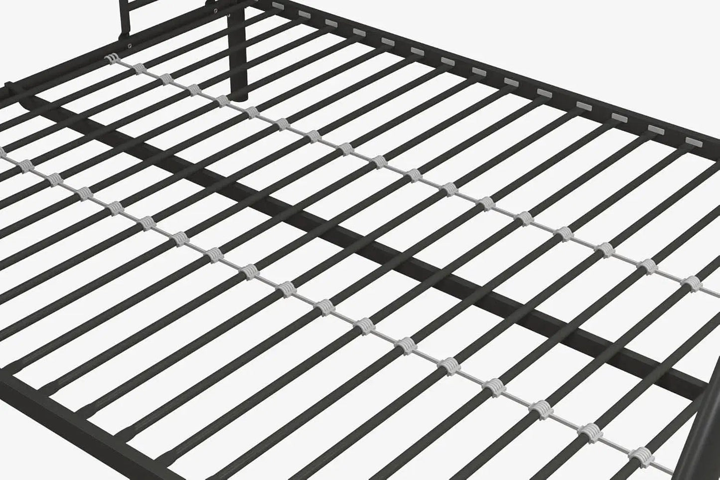 Dusty Metal Bunk Bed Frame Twin Over Full Black Finish from PriceLows™