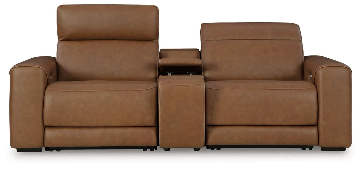 Magic Man Reclining Sectional | Power Reclining Loveseat | Plush Cushioning | Contemporary Design
