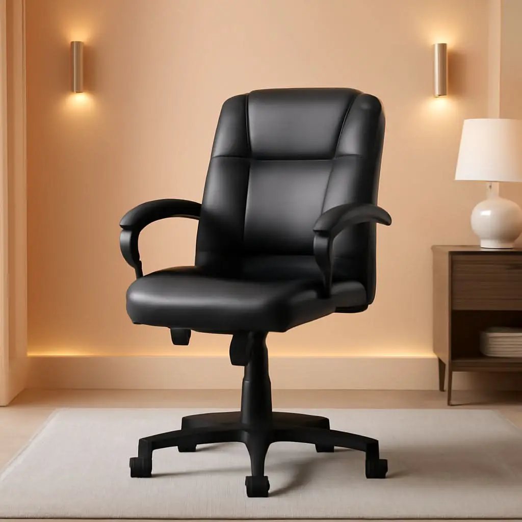 Ergonomic Executive Chair With Lumbar Support Mid Back For Home Office from PriceLows™