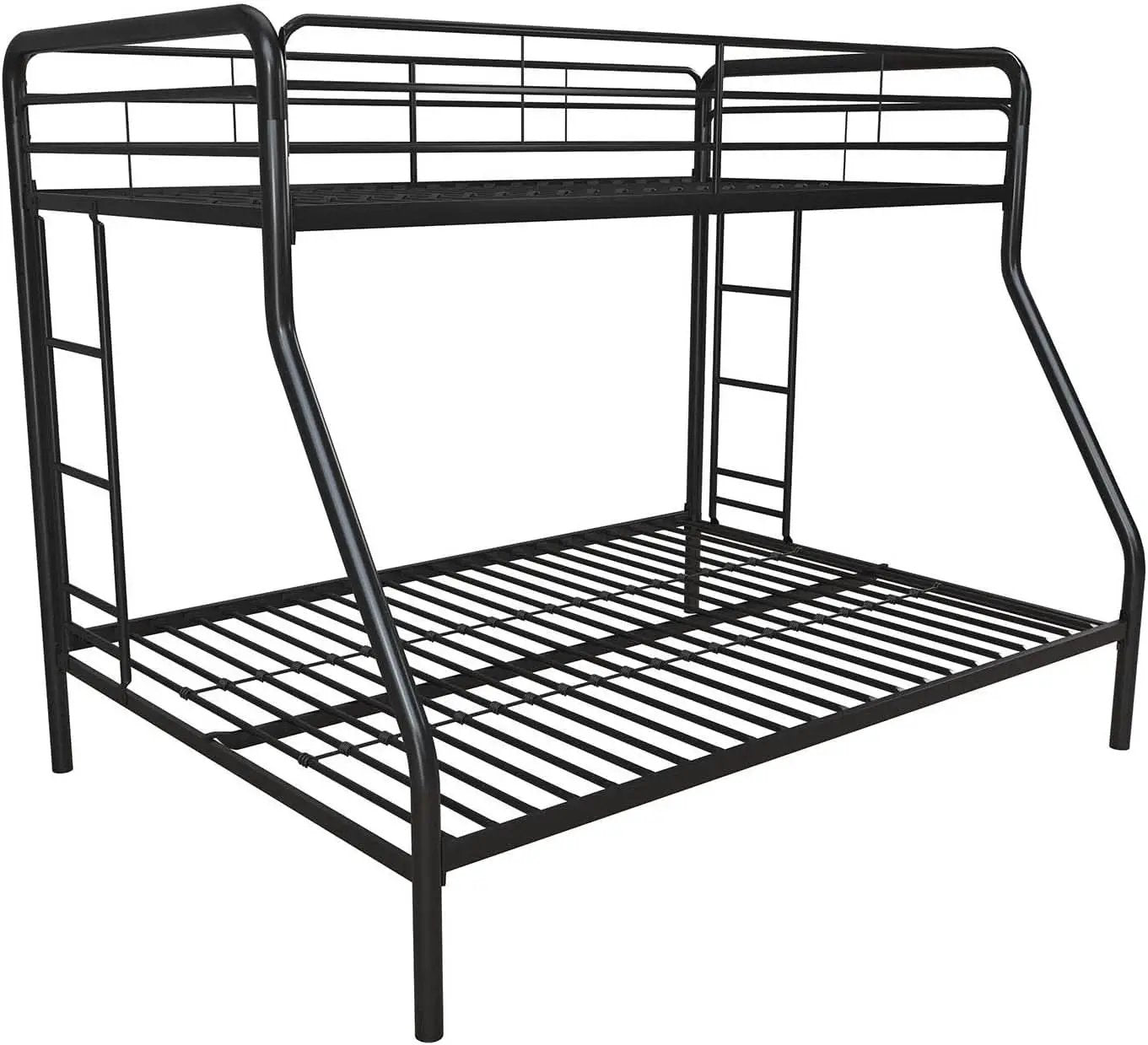 Dusty Metal Bunk Bed Frame Twin Over Full Black Finish from PriceLows™