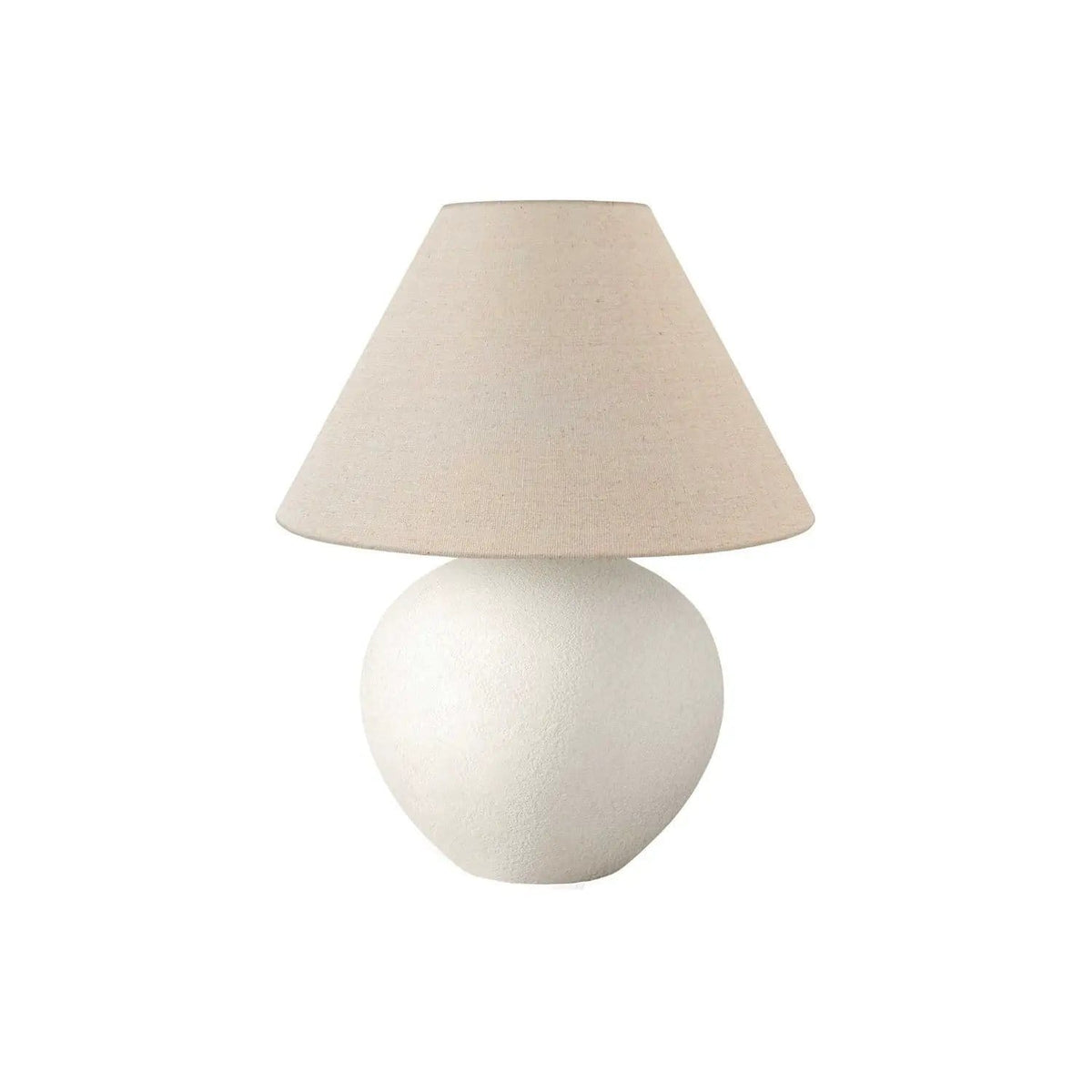 Lighting, Table Lamp Contemporary - | 13 x 13 x 16.25 in | Linen & Ceramic | Cream