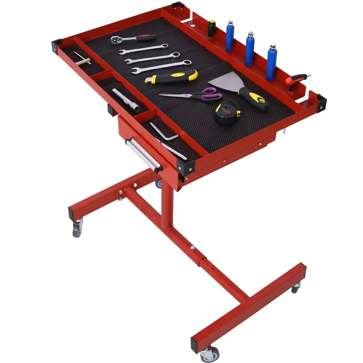 Adjustable Work Table | Tear Down Portable Design | Storage Drawer | 34 To 47.75 Inch Height