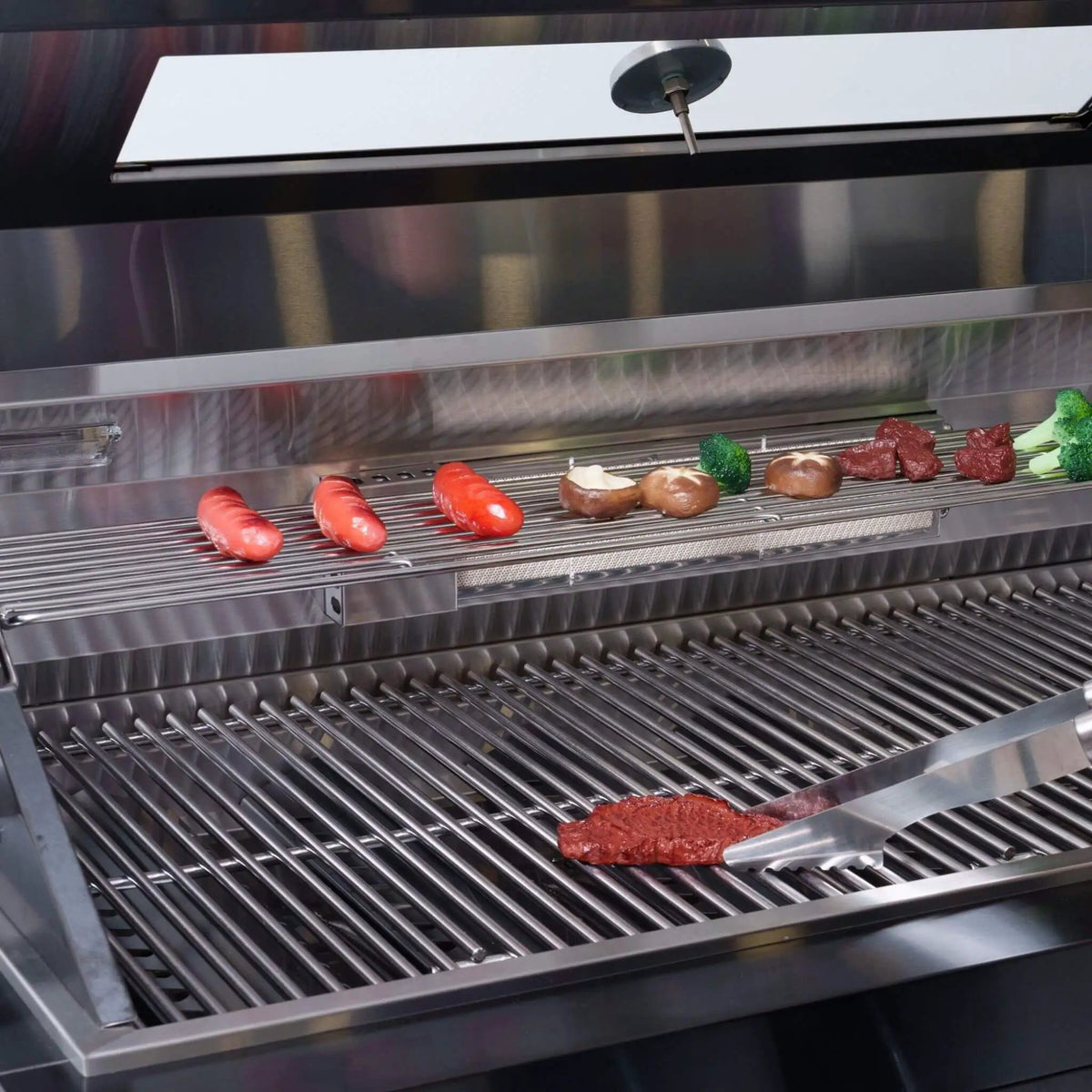 Liquid Propane Kitchen Grill Island | Inferno Premium Black Stainless | 6 Burners Plus Infrared | Rotisserie Kit