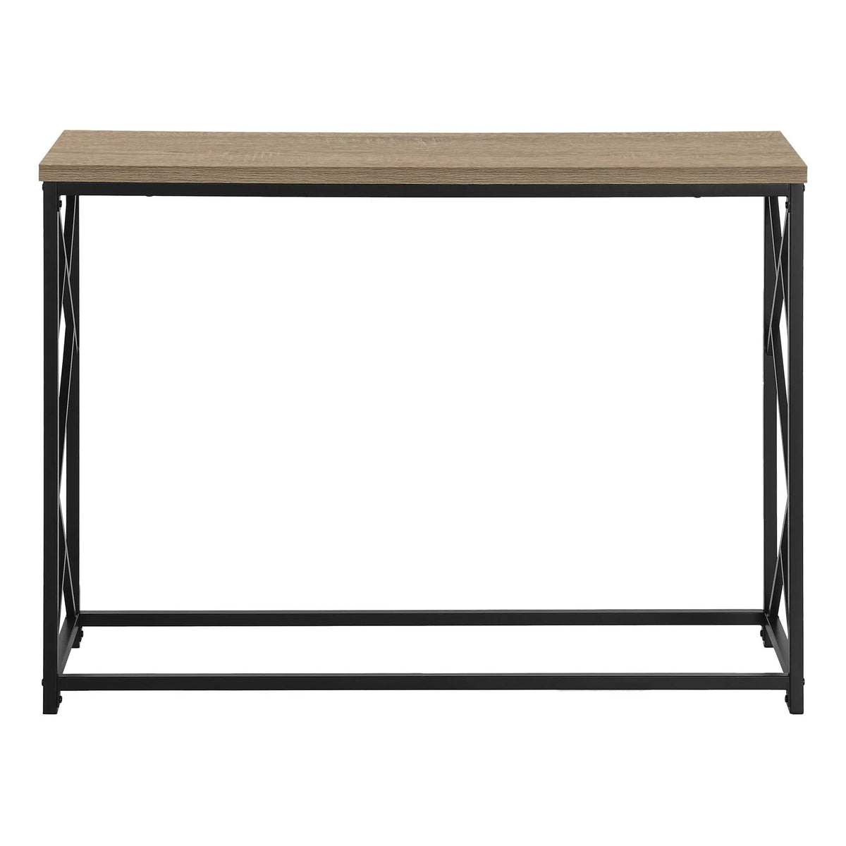 Modern Entryway Console Table | 44 Inch Width | Wood-Look Tabletop | Metal Frame