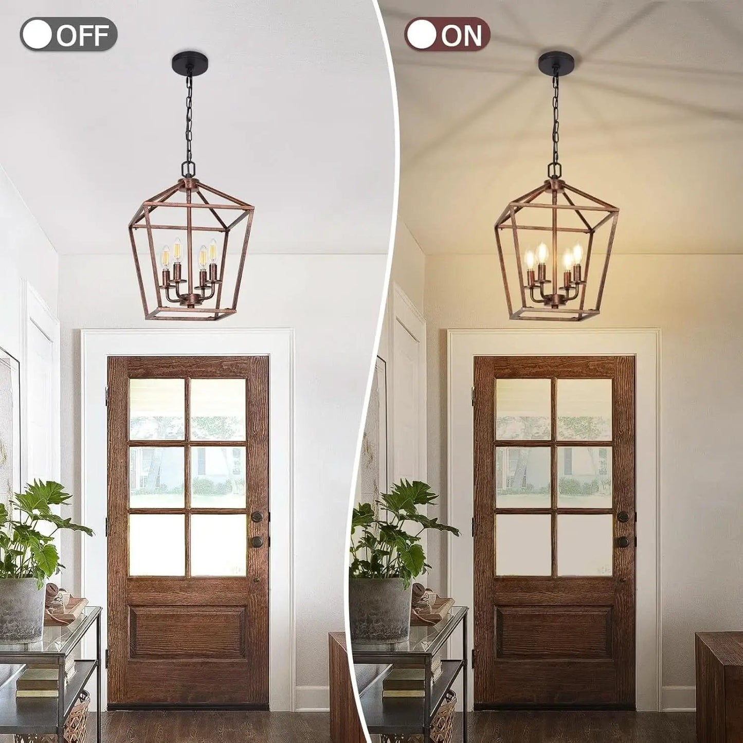 Antique Bronze 4-Light Chandelier Pendant Light Dining from PriceLows™