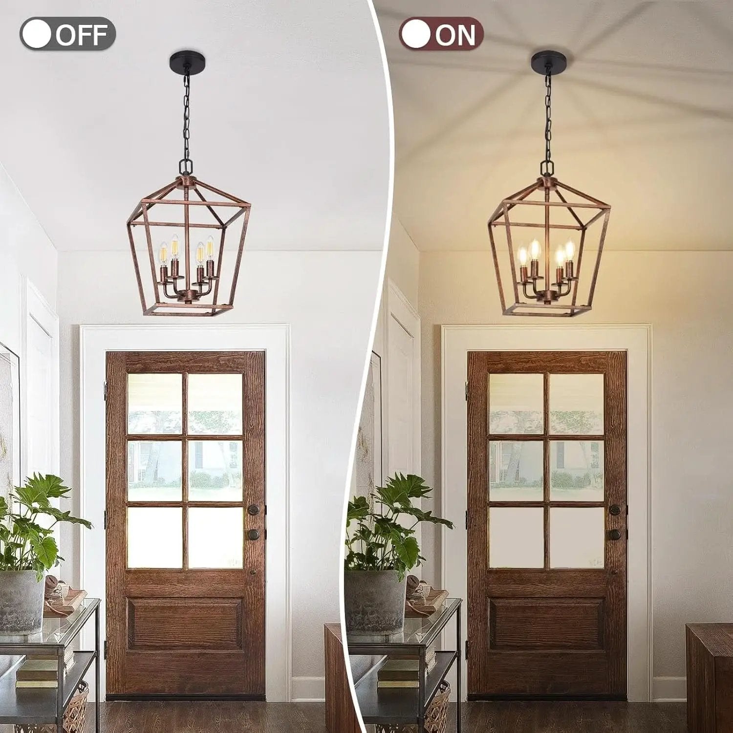 Antique Bronze 4-Light Chandelier Pendant Light Dining from PriceLows™