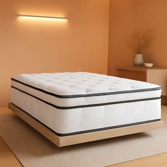 Twin Size Mattress 12Inch Fiberglass Free Memory Foam Hybrid from PriceLows™