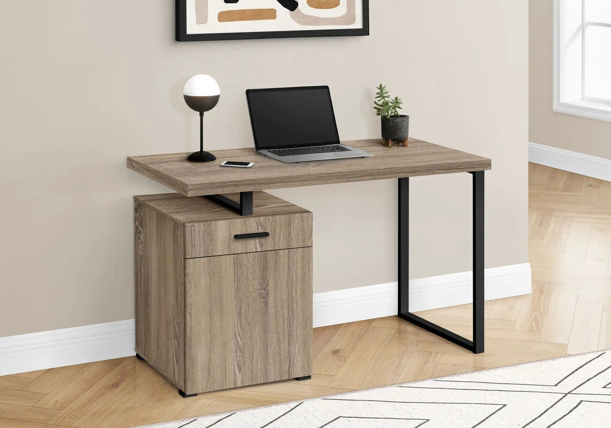 Computer Desk With Storage Unit | 47.25 Inch Width | Left Or Right Setup | One Drawer