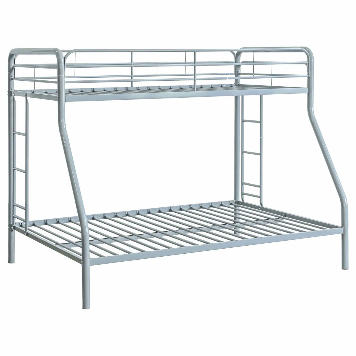 Carson Metal Twin Over Full Bunk Bed Glossy | 77.75 x 56.75 x 61.25 in | Metal | Silver