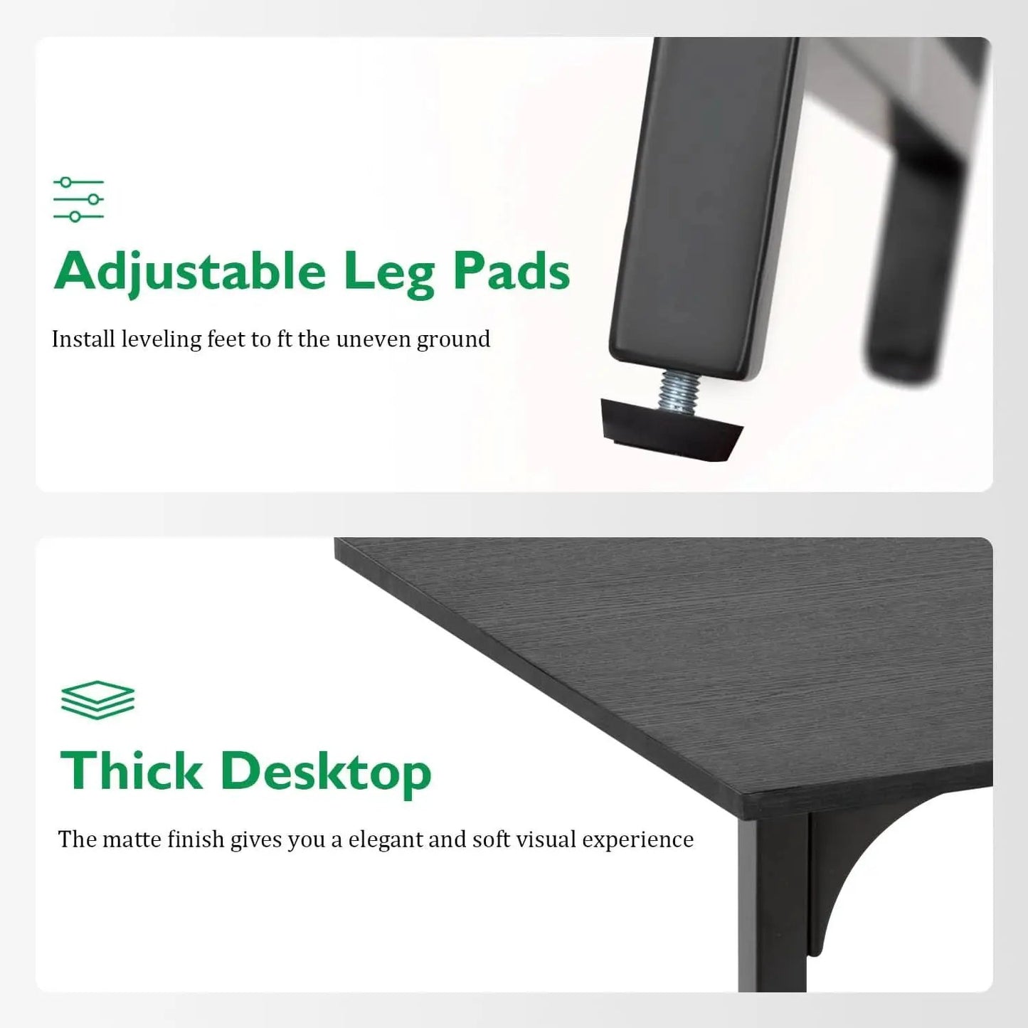 Black 32 Inch Desk And Chair Set For Home Office Use from PriceLows™