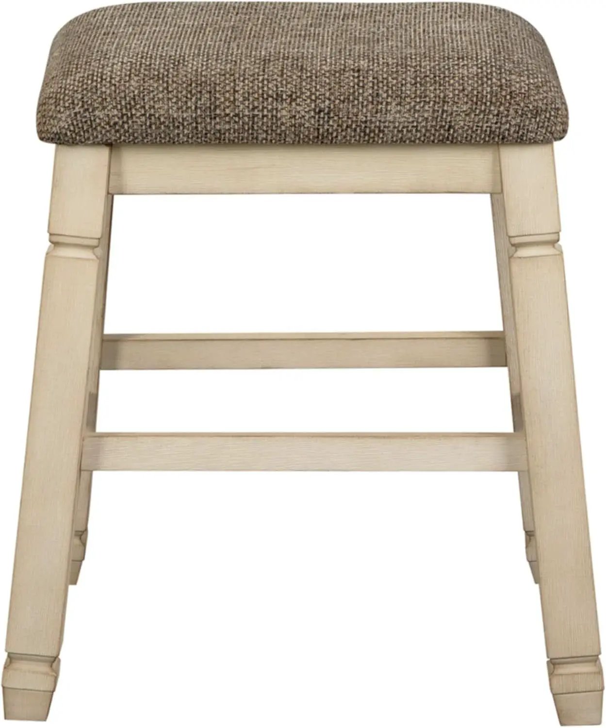 24 Inch Counter Height Upholstered Bar Stool Set Whitewash from PriceLows™