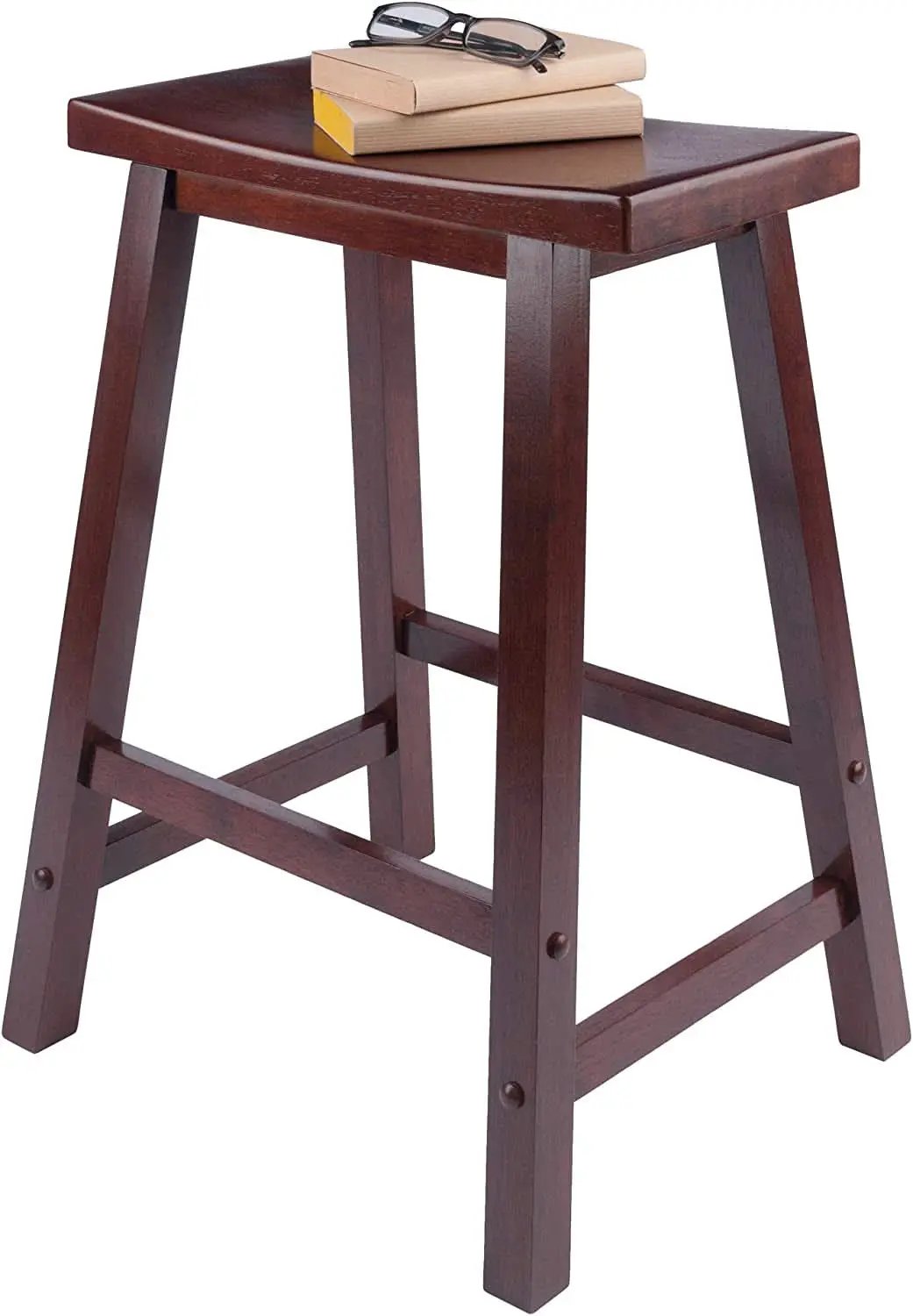 Satori 24 Inch Walnut Counter Stool For Modern Kitchen Bar from PriceLows™