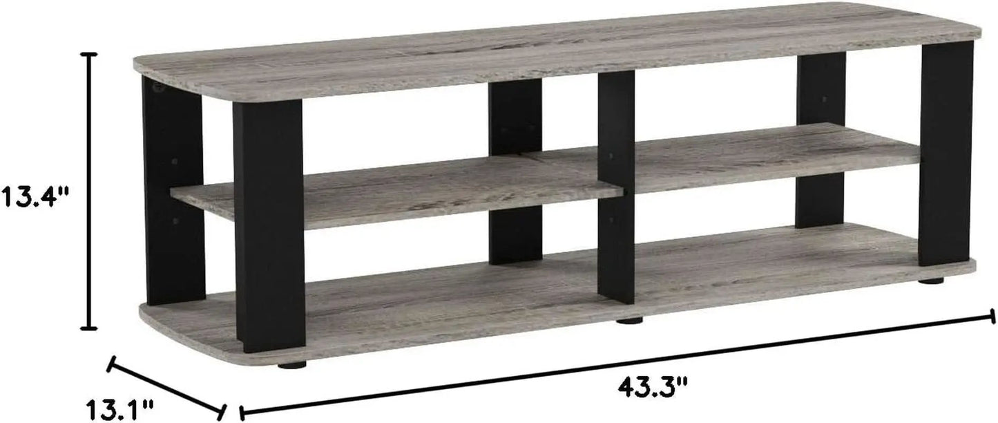 Nelly Entertainment Center TV Stand 43 Inch Wide Grey Black from PriceLows™