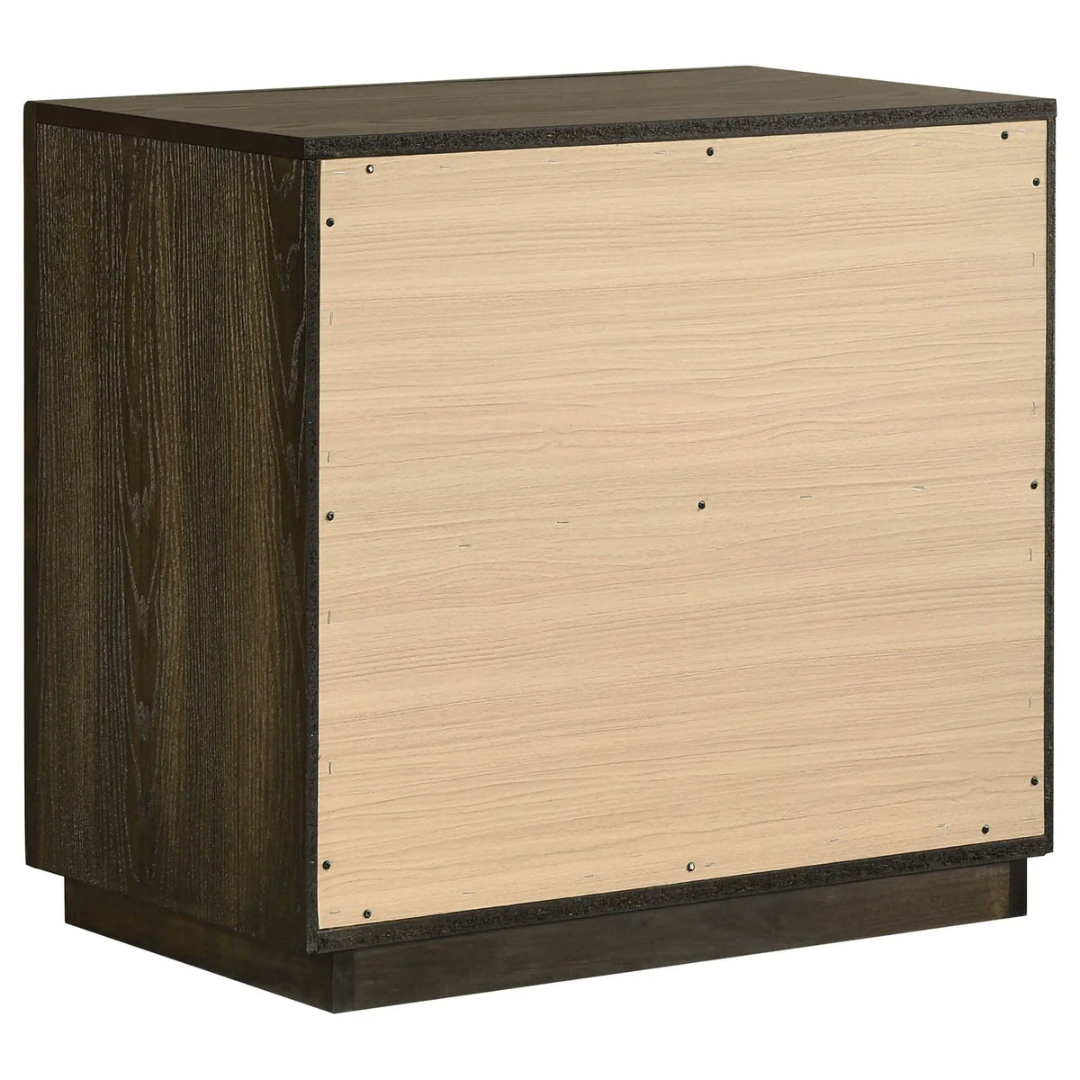 Atlas 2-drawer Bedroom Nightstand Bedside Table Dark | 27.25 x 16.25 x 25.75 in | Rubberwood & Engineered Wood | Oak