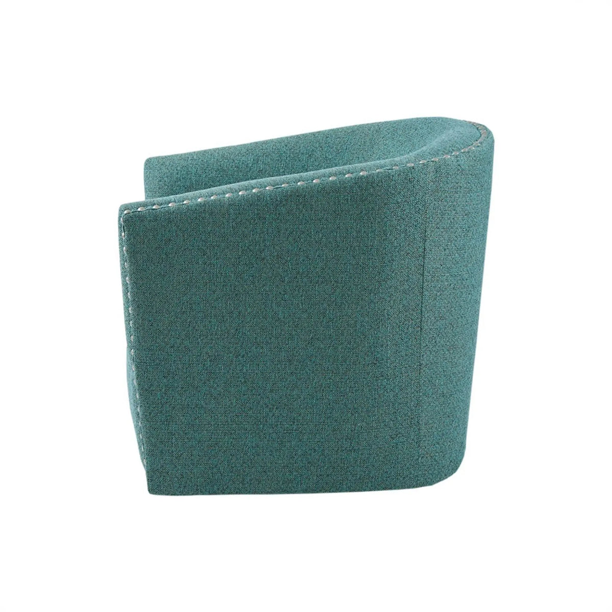 Swivel Chair With 360 Degree Rotation | Silver Nailhead Accents | Metal Base | High-Density Foam Cushion