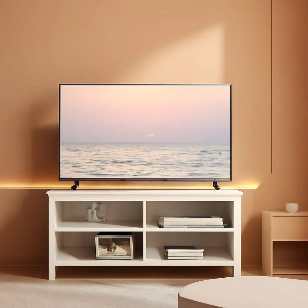 43 Inch White Mid Century Modern TV Stand For 50 Inch TVs from PriceLows™