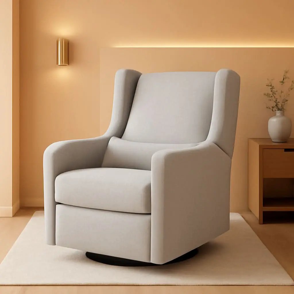 Carter's By Arlo Recliner Swivel Glider Water Repellent Performance Grey Linen from PriceLows™
