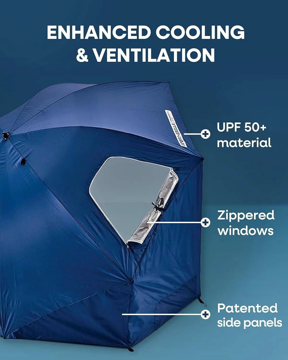 9ft Heavy Duty Outdoor Umbrella With UPF 50 Privacy Panels from PriceLows™