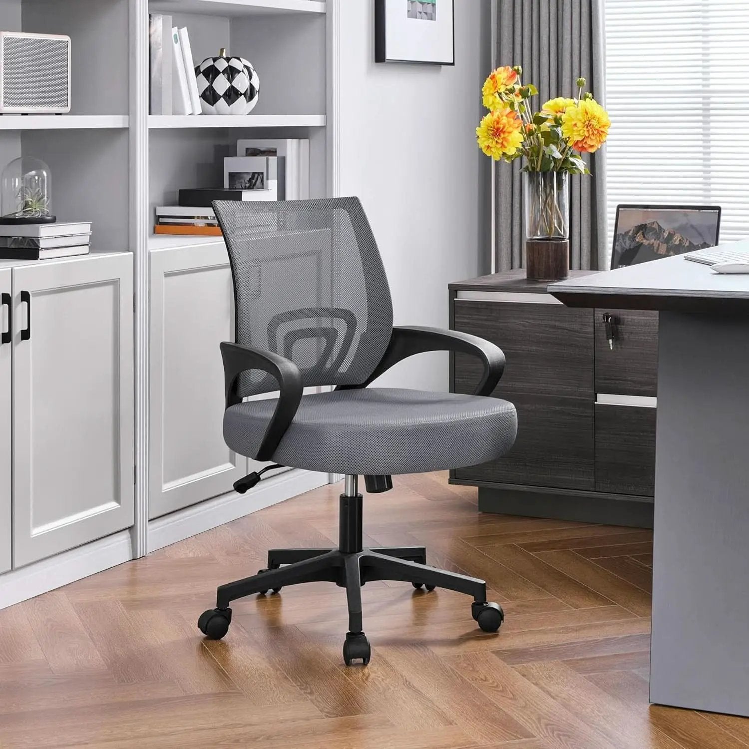 2 Pack Ergonomic Mesh Office Chairs With 360 Degree Rolling Casters Dark Gray For Home Office from PriceLows™