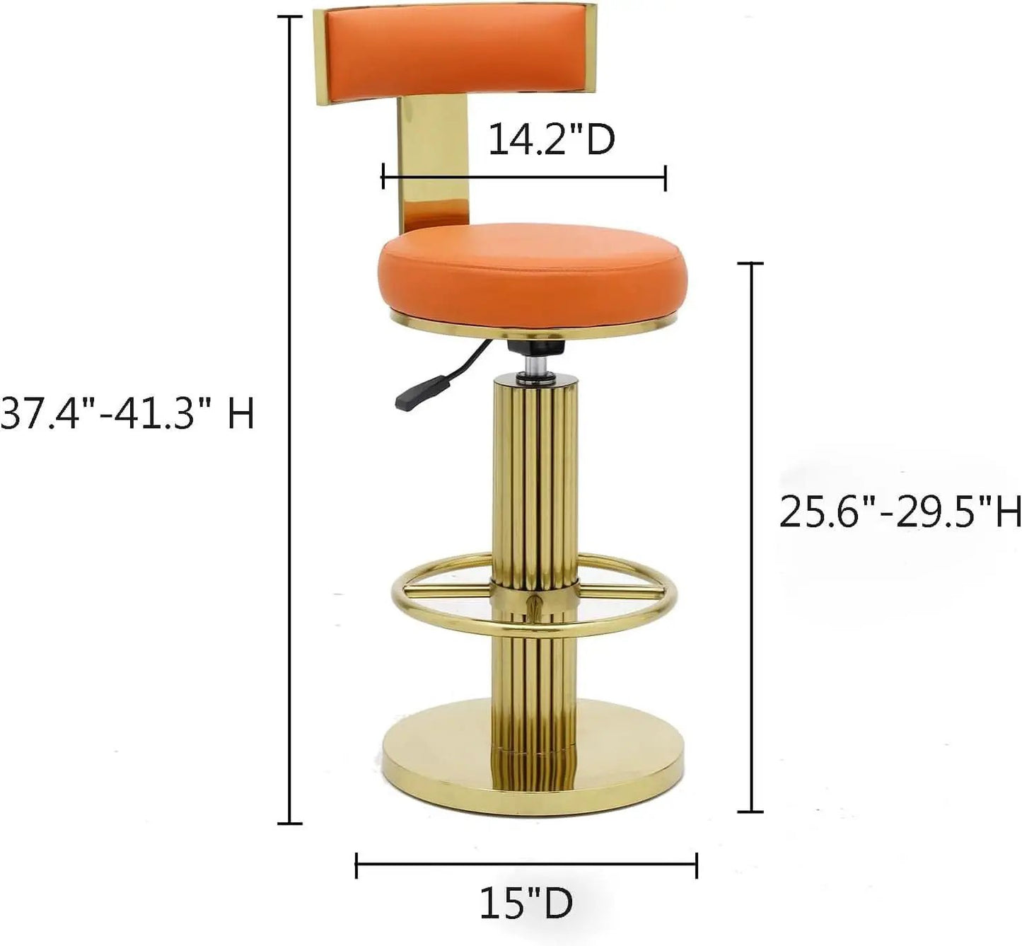 Modern Adjustable Counter Height Bar Stools with Back from PriceLows™