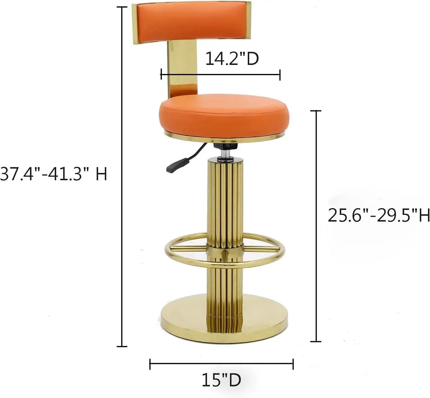 Modern Adjustable Counter Height Bar Stools with Back from PriceLows™