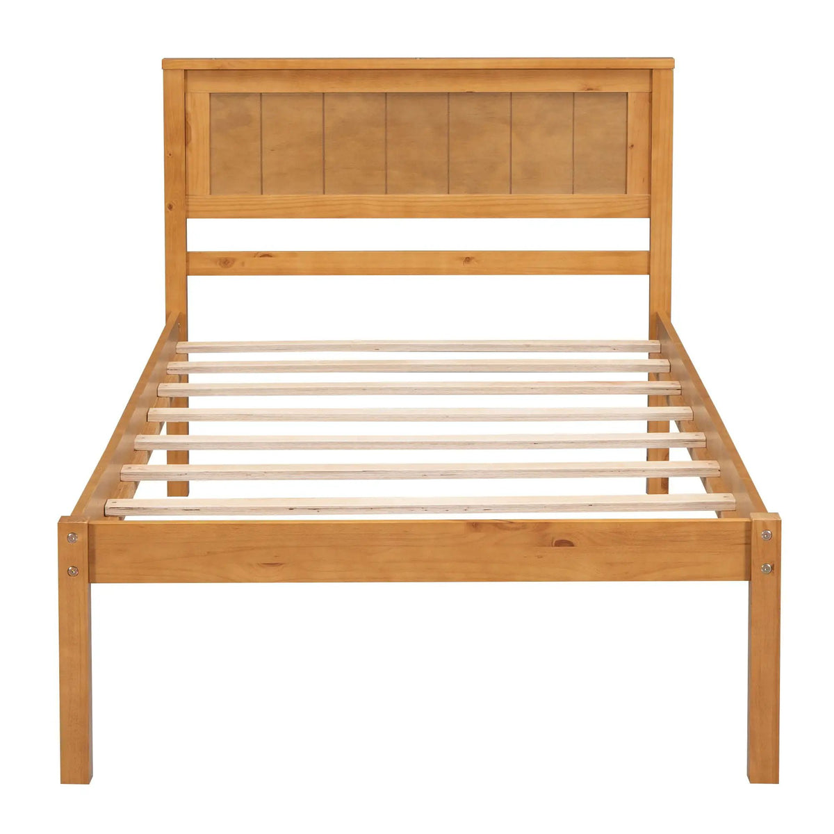 Platform Bed Frame With Headboard | Espresso Finish | Durable Pine Wood